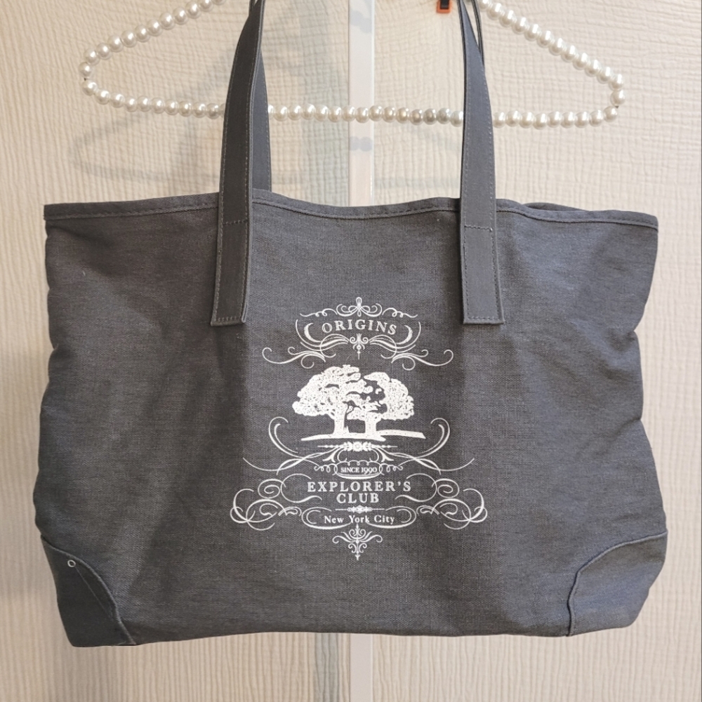 Origins Explorers Club Gray Tote Bag
